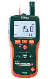 Extech MO290 - Pinless moisture psychrometer and IR