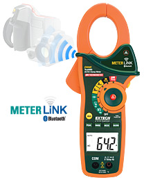 Extech EX845 - True RMS clamp DMM with IR thermometer and bluetooth meterlink