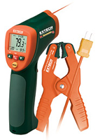 Extech 42515-T - Wide range IR thermometer with type K input and pipe clamp